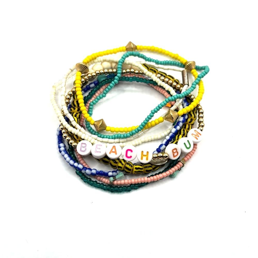 Express Colorful Beaded Stackable Bracelet Set